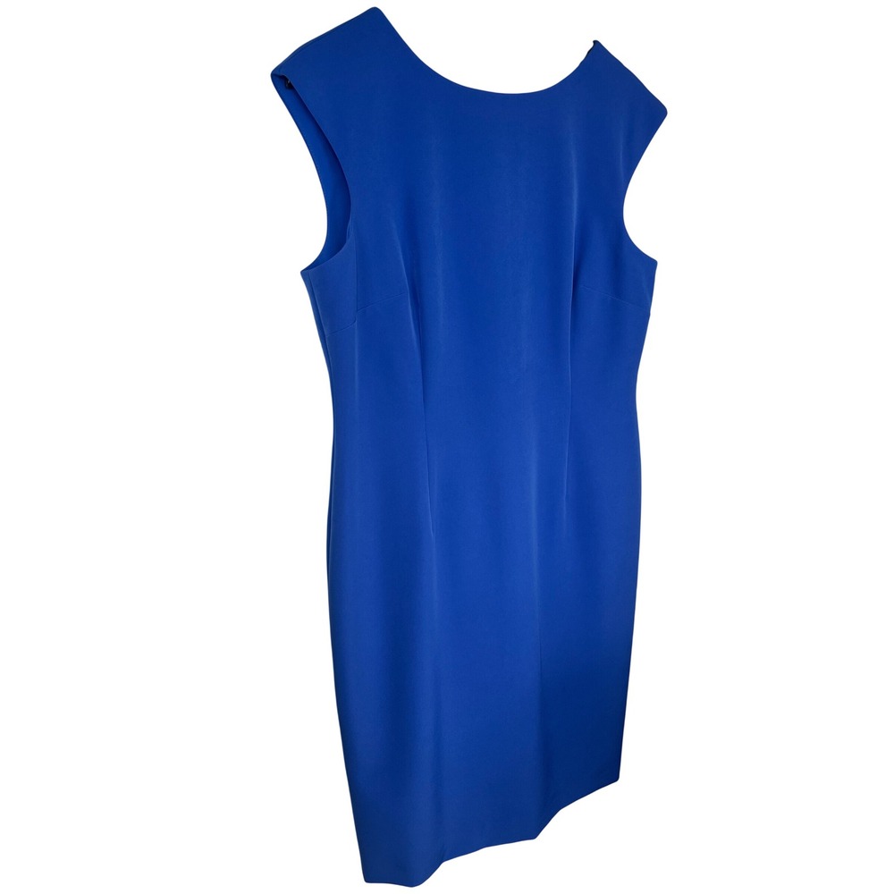 Antonio Melani Dress Women‎ 12 Royal Blue Sleeveless V Back Sheath